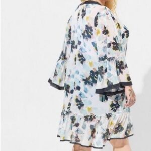 Torrid Textured Plus Size Chiffon Midi Ruffle Kimono